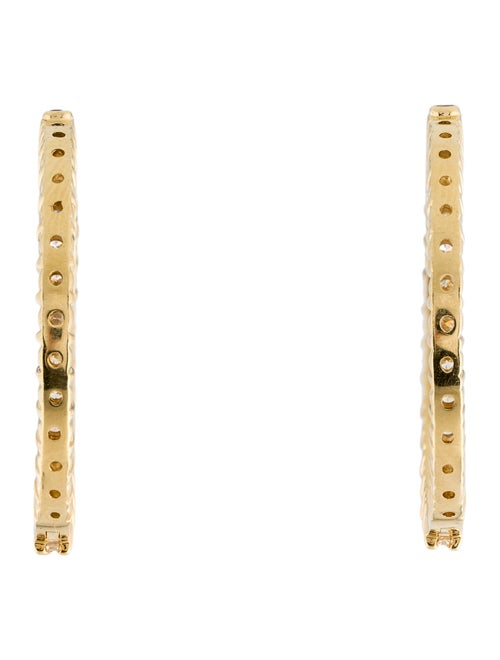 Roberto Coin 18K 2.84ctw The Perfect Diamond Inside Outside Hoop Earrings