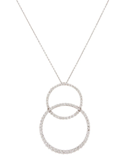 Roberto Coin 18K Diamond Double Circle Pendant Necklace