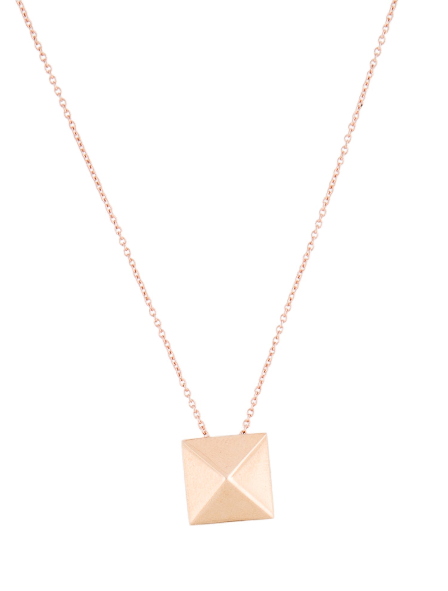 Roberto Coin 18K Pyramid Pendant Necklace