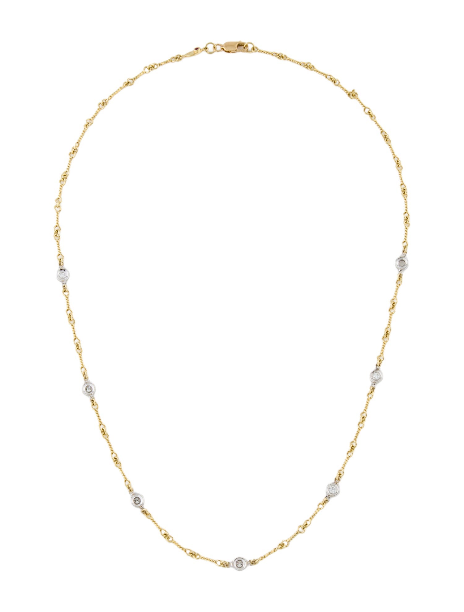 Roberto Coin 18K Diamond Dog Bone Necklace