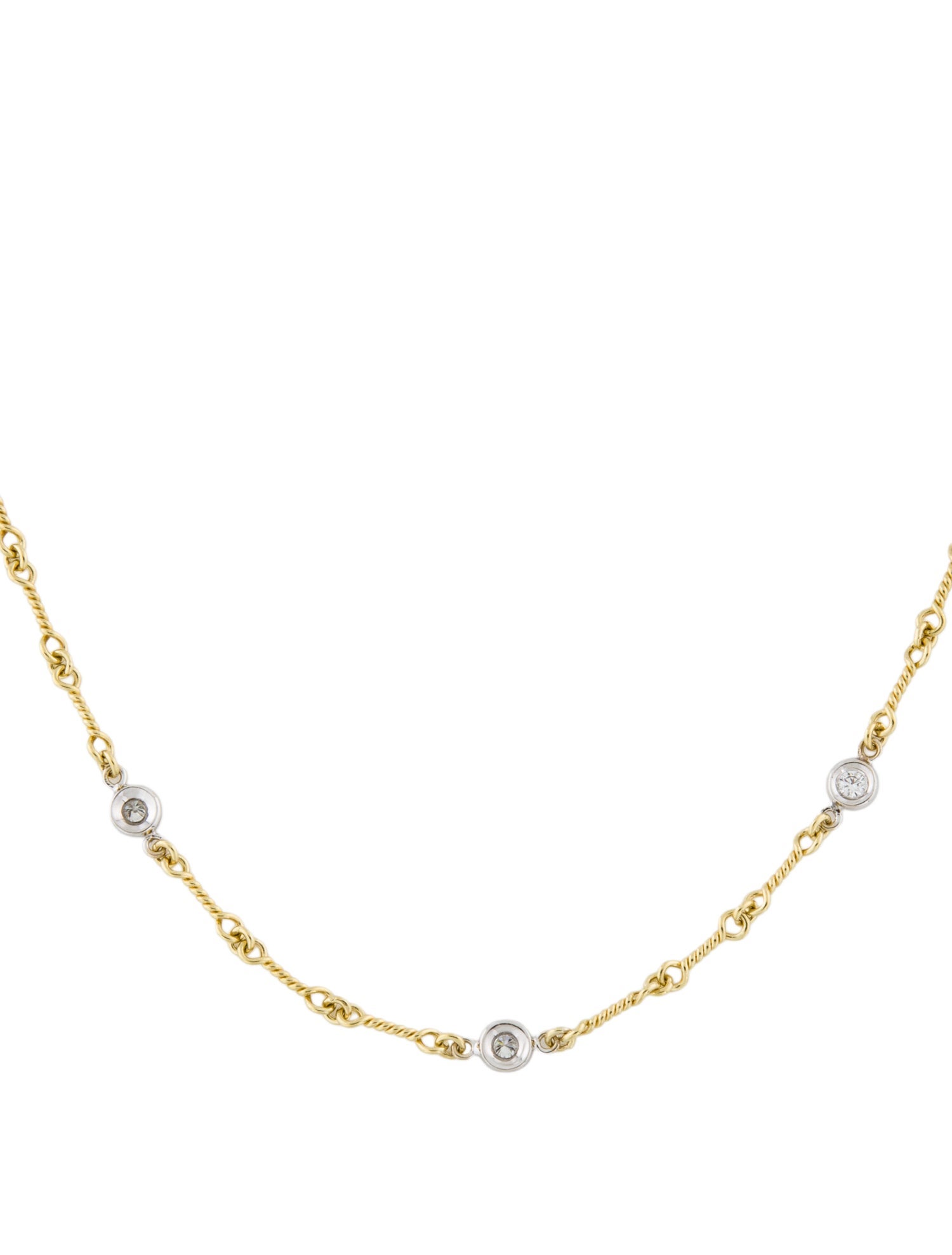 Roberto Coin 18K Diamond Dog Bone Necklace