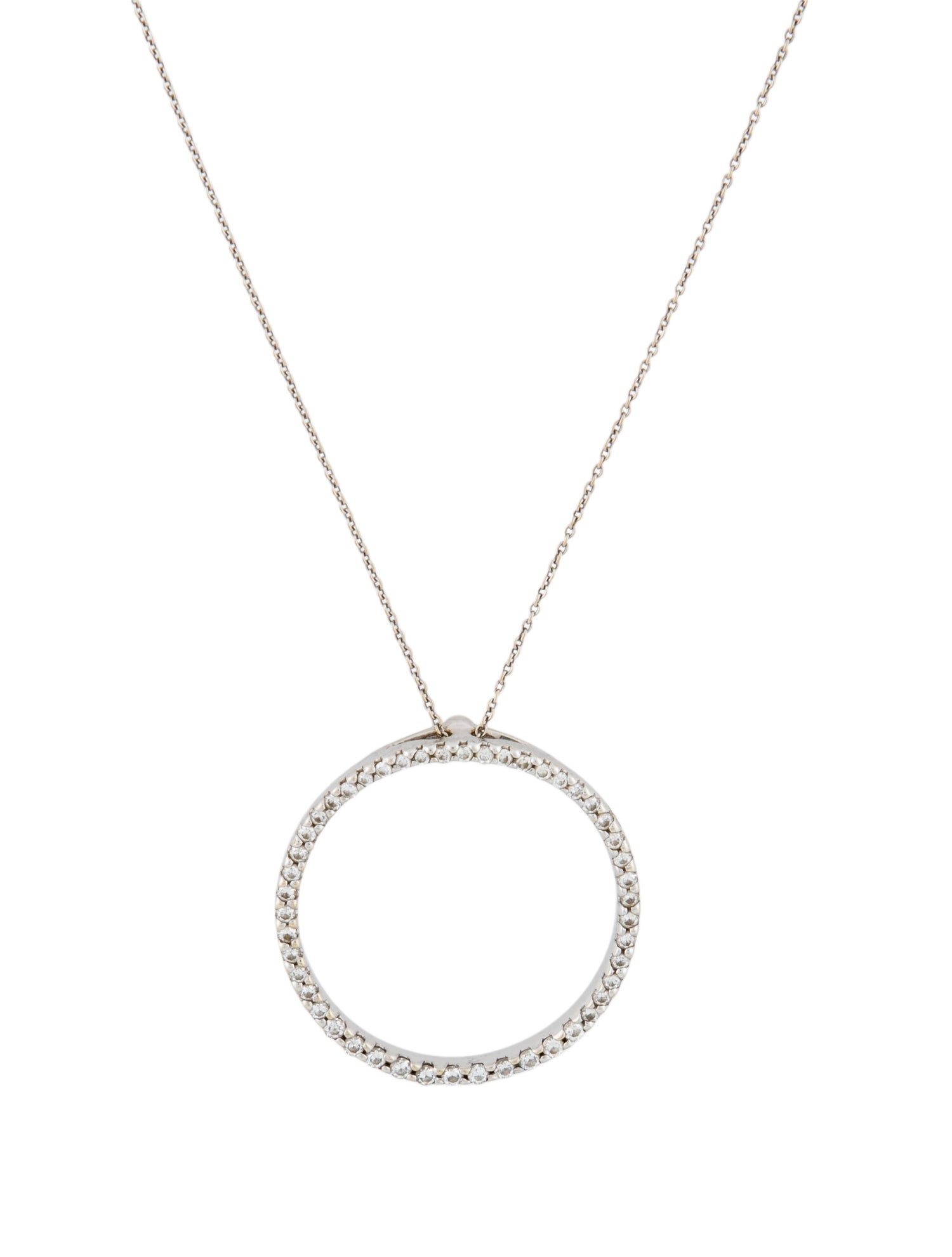 Roberto Coin 18K Diamond Circle Pendant Necklace