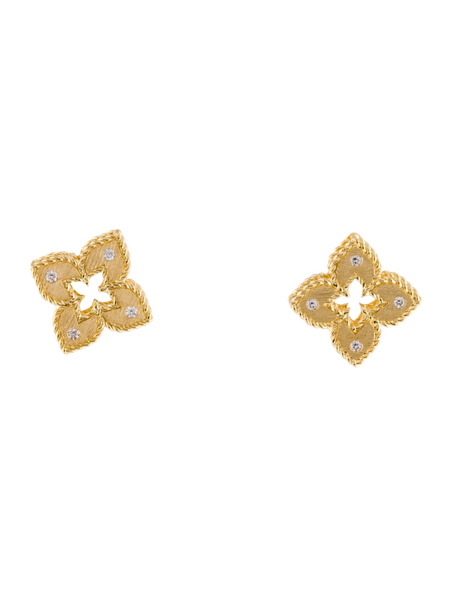 Roberto Coin 18K Diamond Venetian Princess Diamond Stud Earrings