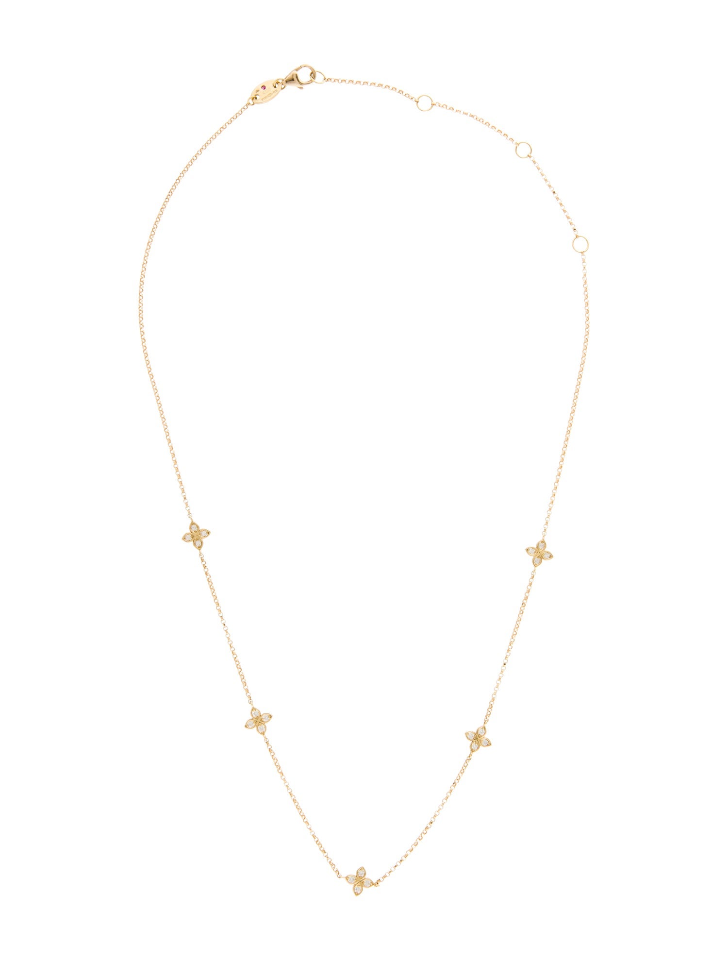 Roberto Coin 18K Diamond Love in Verona 5 Station Necklace