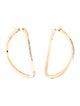 Roberto Coin 18K Diamond Wave Hoop Earrings