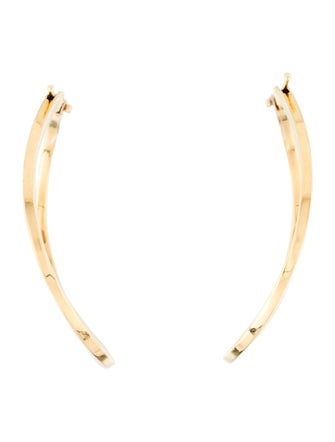 Roberto Coin 18K Diamond Wave Hoop Earrings