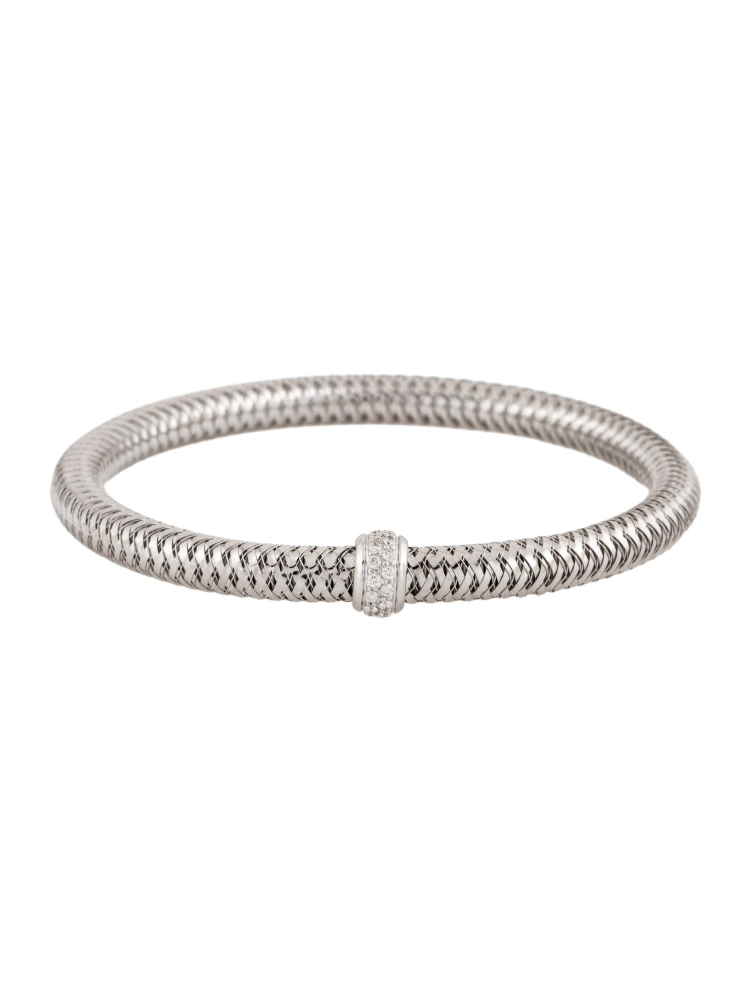 Roberto Coin 18k Diamond Primavera Stretch Mesh Bracelet