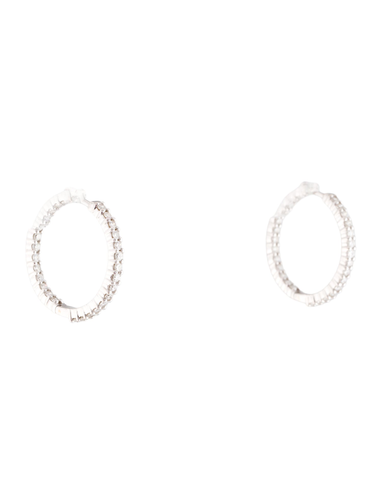 Roberto Coin 18K 1.68ctw Diamond Inside-Out Hoop Earrings