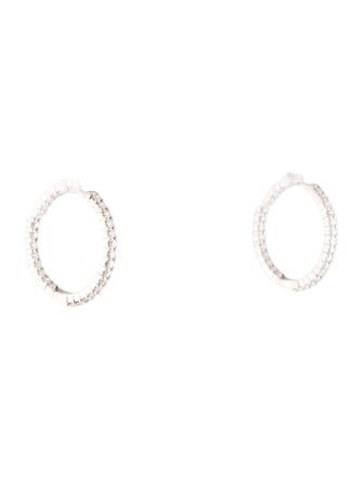 Roberto Coin 18K 1.68ctw Diamond Inside-Out Hoop Earrings