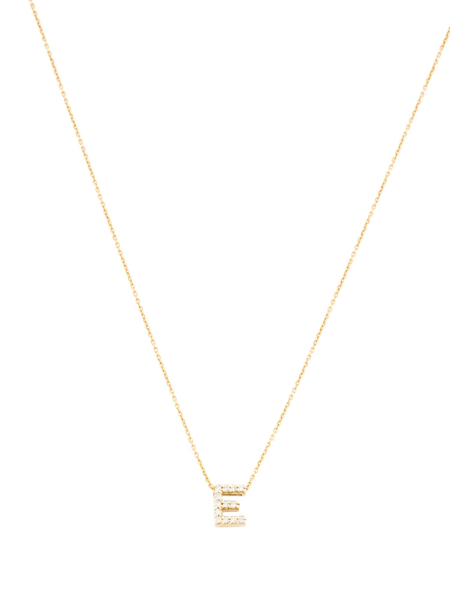 Roberto Coin 18K Diamond Love Letter 'E' Pendant Necklace