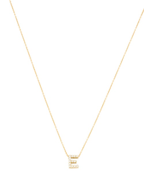 Roberto Coin 18K Diamond Love Letter 'E' Pendant Necklace