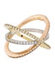 Roberto Coin Tri-Color Diamond Band Ring