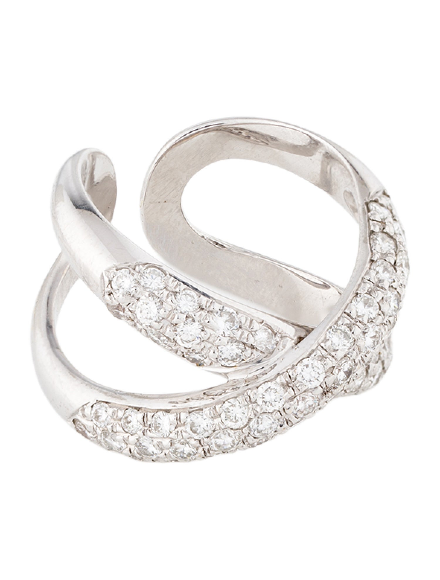 Roberto Coin 18K 1.01ctw Diamond Cuff Ring