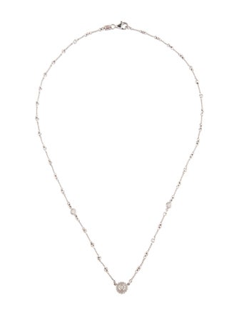 Roberto Coin 18K Diamond Station Dog Bone Pendant Necklace