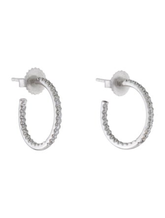 Roberto Coin 18K Diamond Petite Inside Out Hoop Earrings