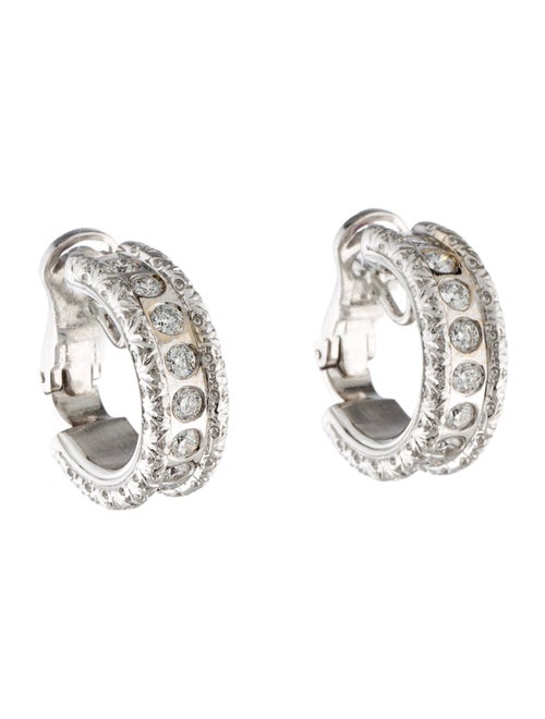 Roberto Coin 18K 1.33ctw Cento Hoop Earrings