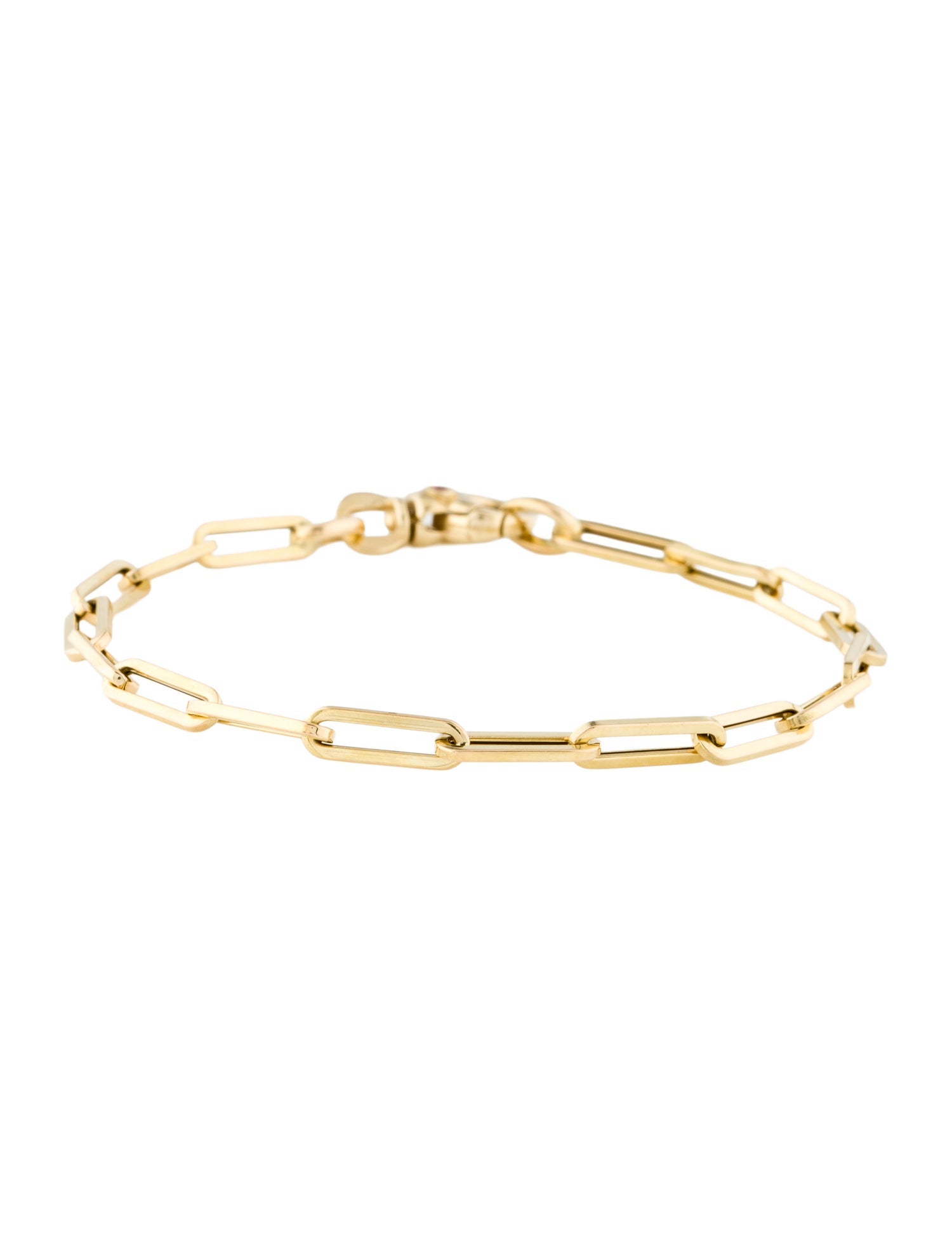 Roberto Coin 18K Thin Paperclip Chain Link Bracelet