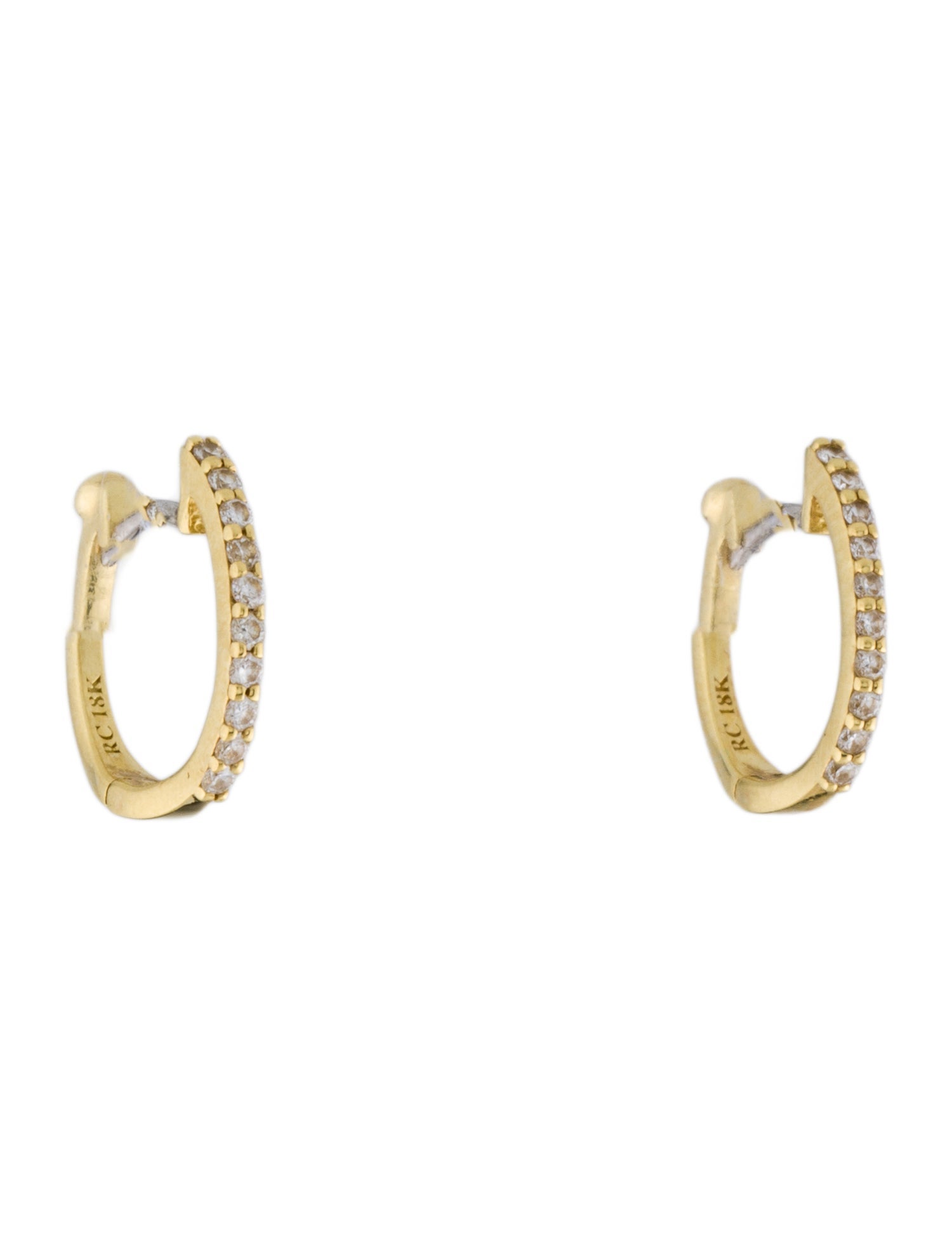 Roberto Coin 18K Diamond Huggies