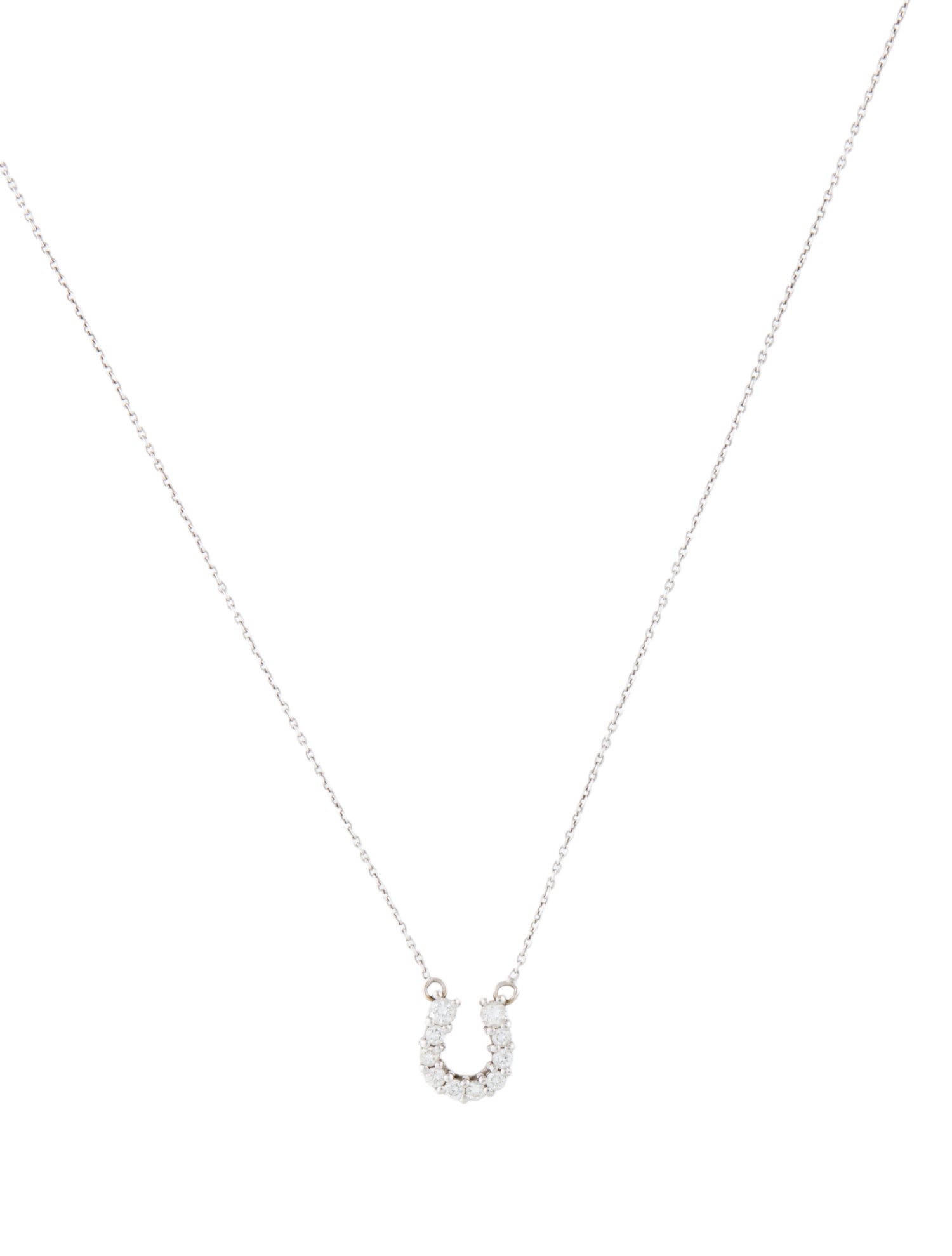 Roberto Coin 18K Diamond Horseshoe Penant Necklace