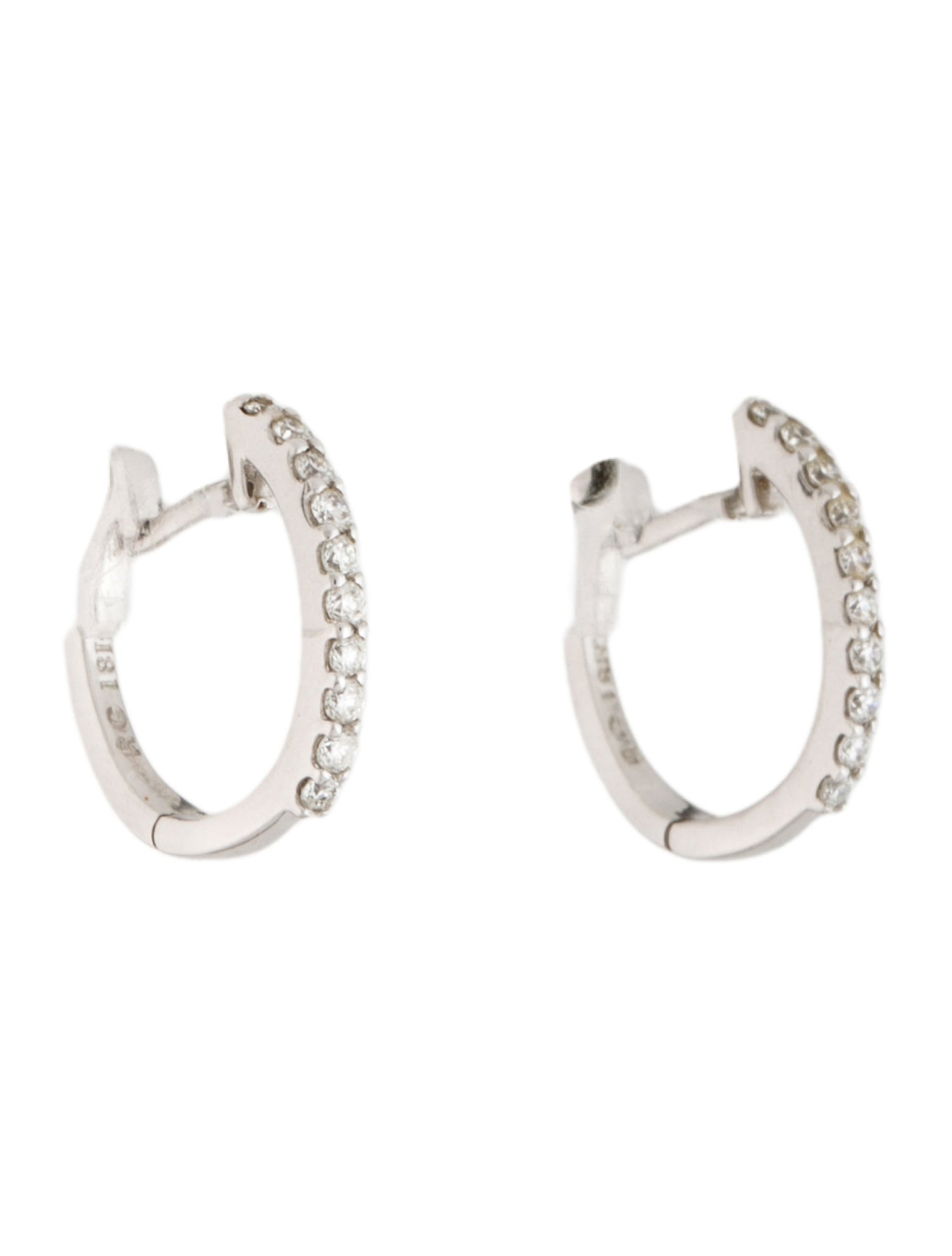 Roberto Coin 18K Diamond Huggie Earrings