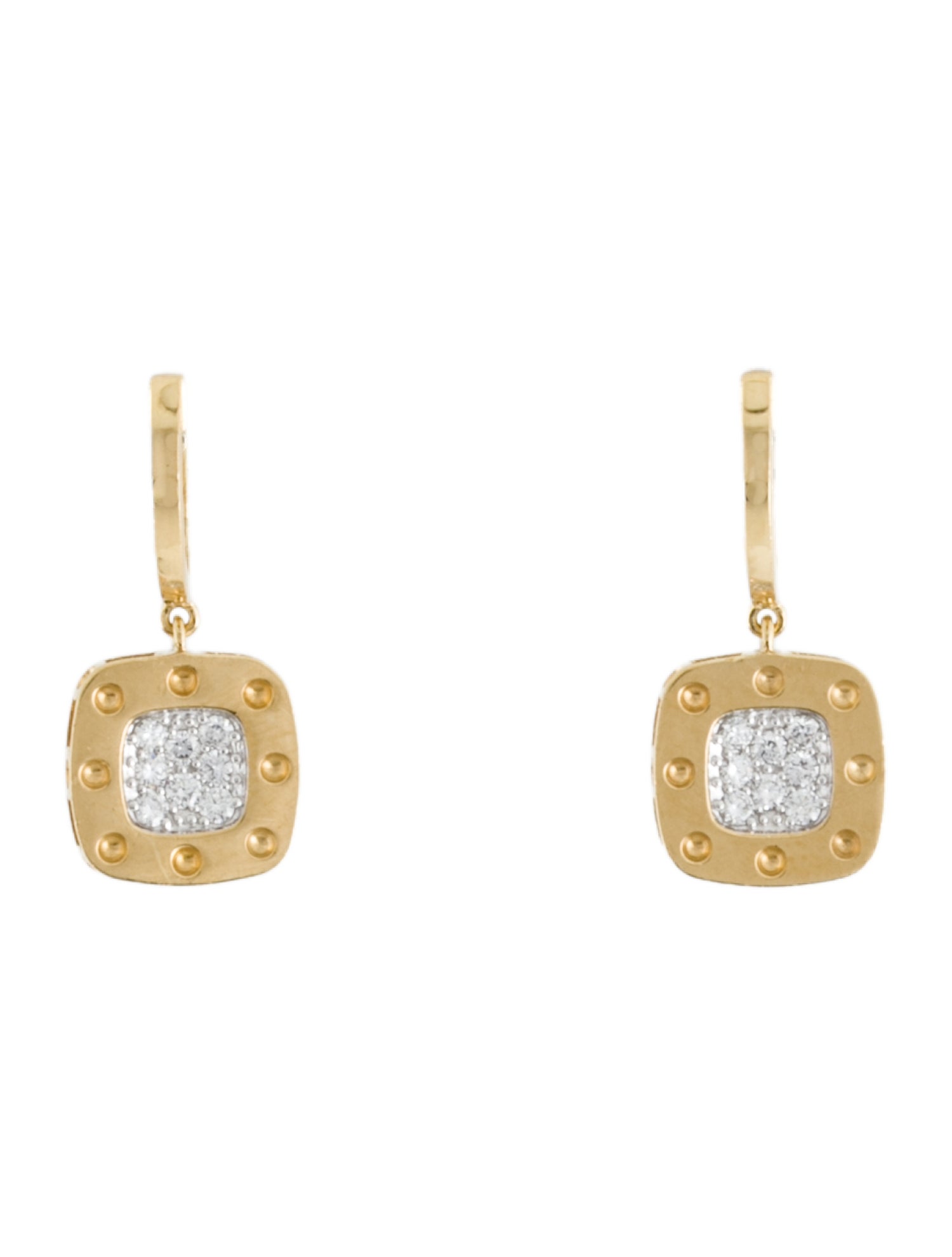 Roberto Coin 18K Diamond Pois Moi Drop Earrings