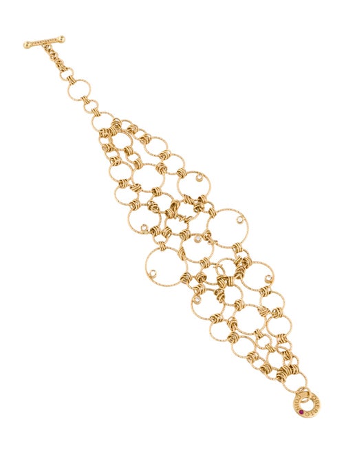 Roberto Coin 18K Diamond Mauresque Circle Link Toggle Bracelet