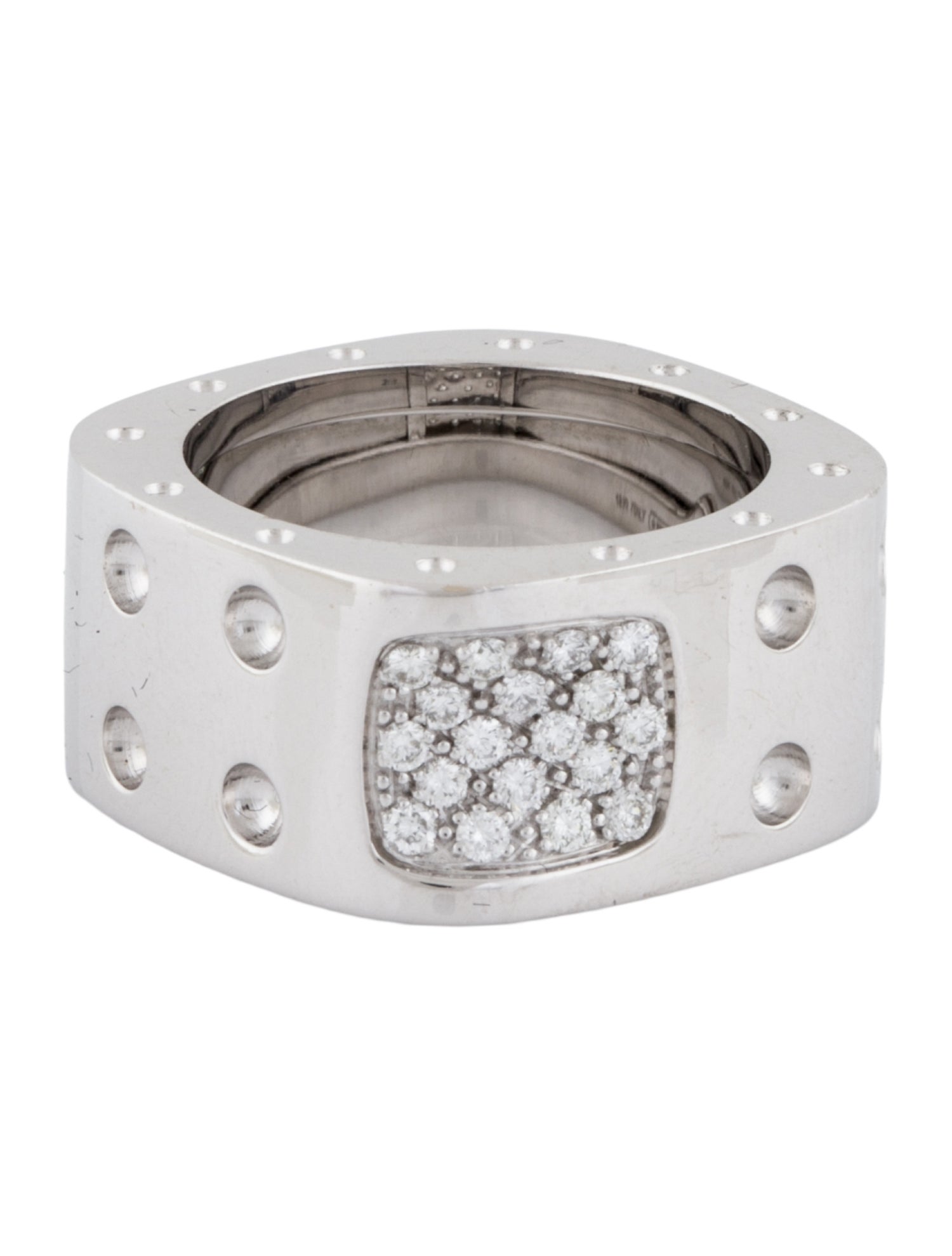 Roberto Coin 18K Diamond Pois Moi Double Row Ring