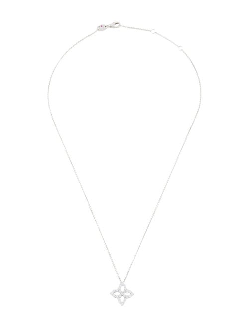 Roberto Coin 18K Diamond Princess Flower Medium Pendant Necklace