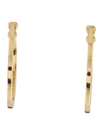 Roberto Coin 18K Diamond Flat Oval Hoop Earrings