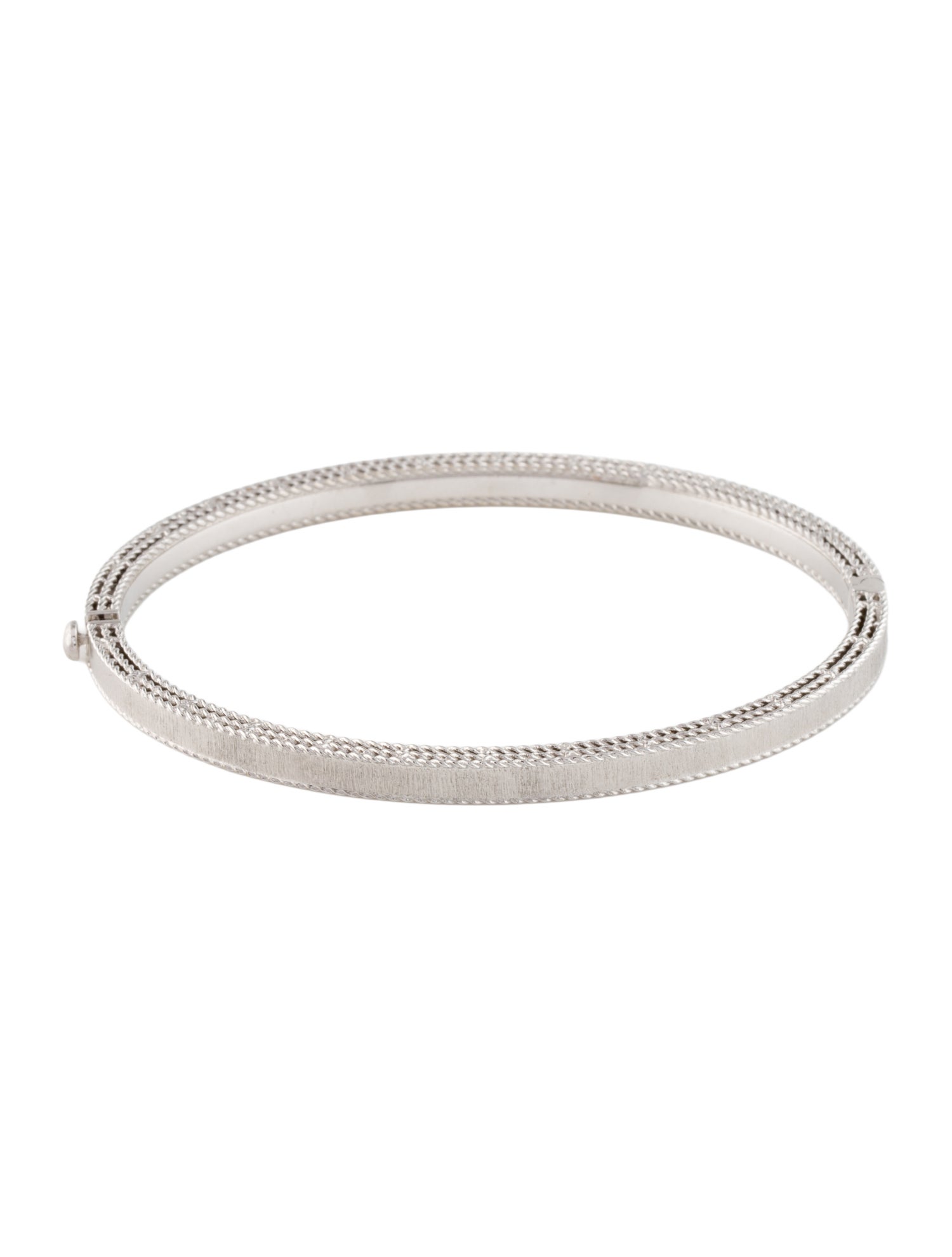 Roberto Coin 18K Diamond Princess Satin Bangle Bracelet