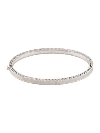 Roberto Coin 18K Diamond Princess Satin Bangle Bracelet