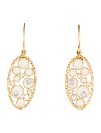 Roberto Coin Enamel & Diamond Bollicine Drop Earrings