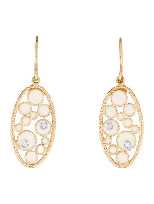 Roberto Coin Enamel & Diamond Bollicine Drop Earrings