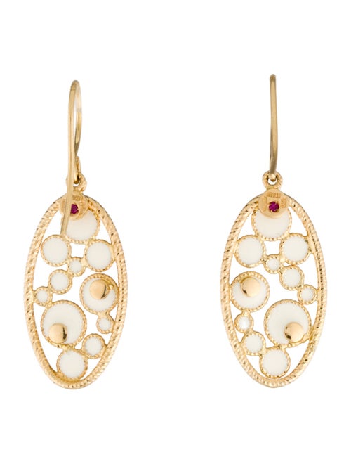 Roberto Coin Enamel & Diamond Bollicine Drop Earrings