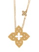 Roberto Coin 18K Diamond Venetian Princess Medium Diamond Flower Pendant Necklace