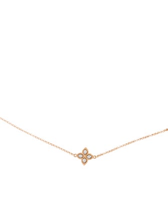 Roberto Coin 18K Diamond Reversible Flower Necklace