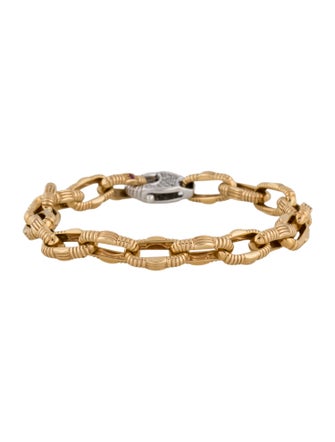 Roberto Coin 18K Diamond Designer Gold Mix Chain Bracelet