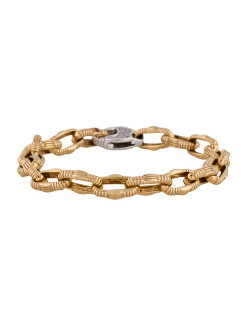 Roberto Coin 18K Diamond Designer Gold Mix Chain Bracelet
