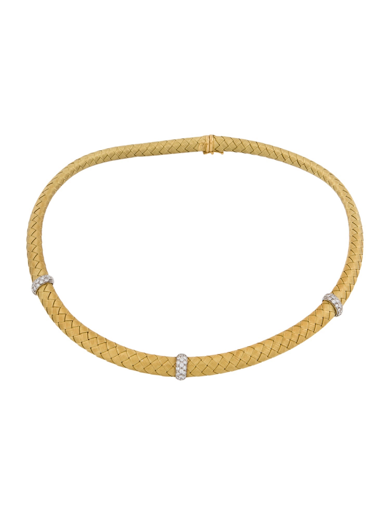 Roberto Coin 18K Sapphire & Diamond Woven Silk Collar Necklace