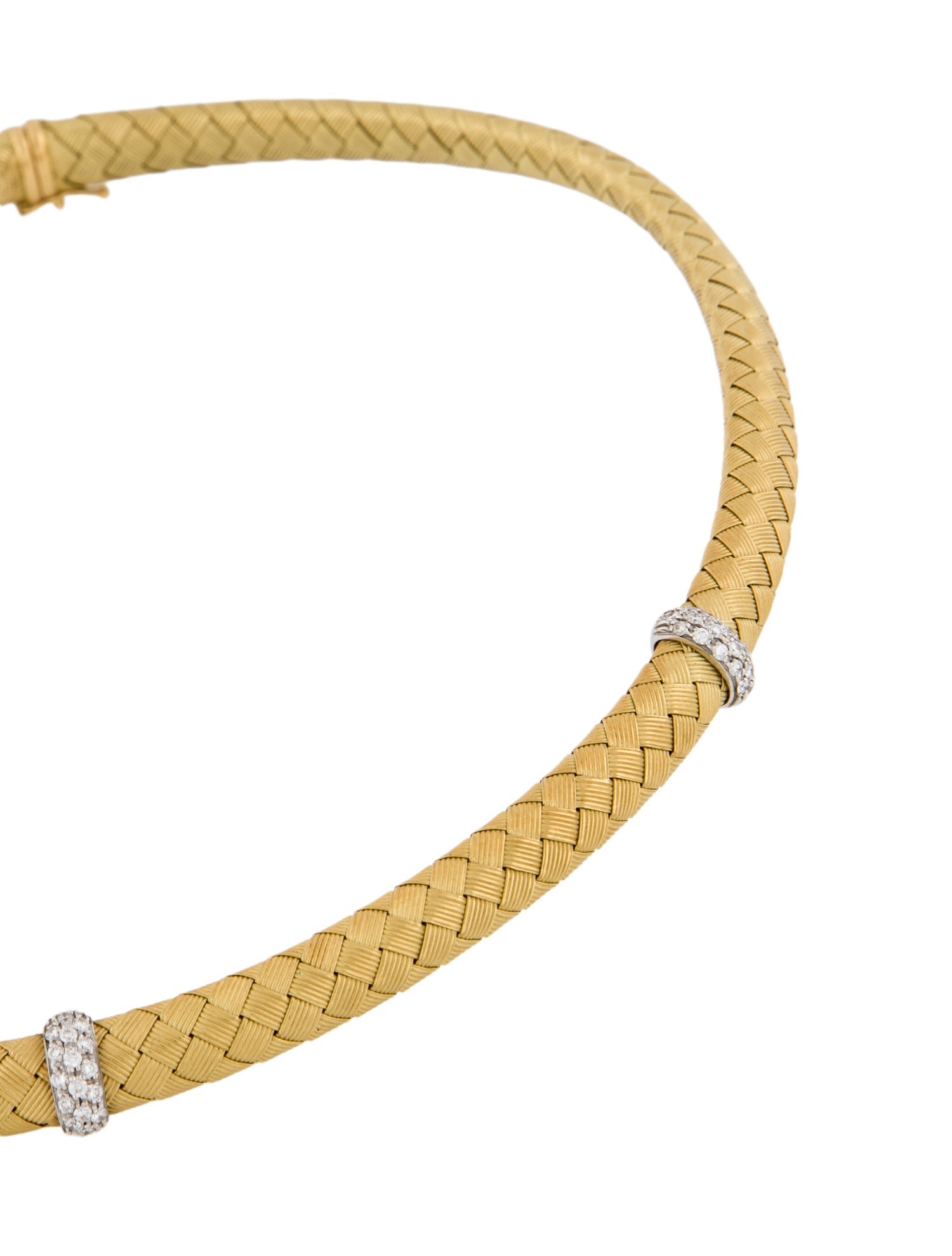 Roberto Coin 18K Sapphire & Diamond Woven Silk Collar Necklace