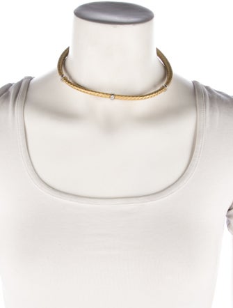 Roberto Coin 18K Sapphire & Diamond Woven Silk Collar Necklace