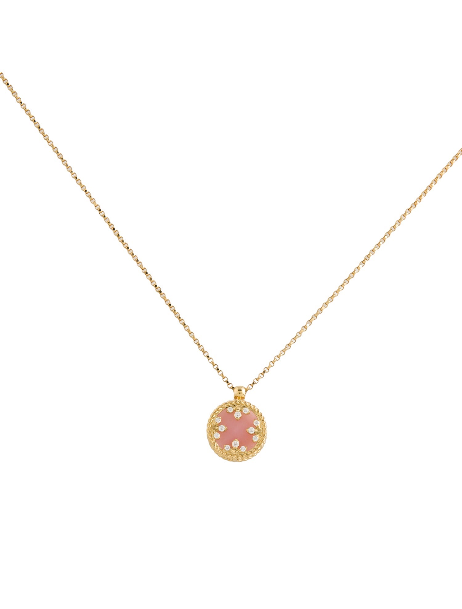 Roberto Coin 18K Mother of Pearl, Opal & Diamond Venetian Medallions Pendant Necklace