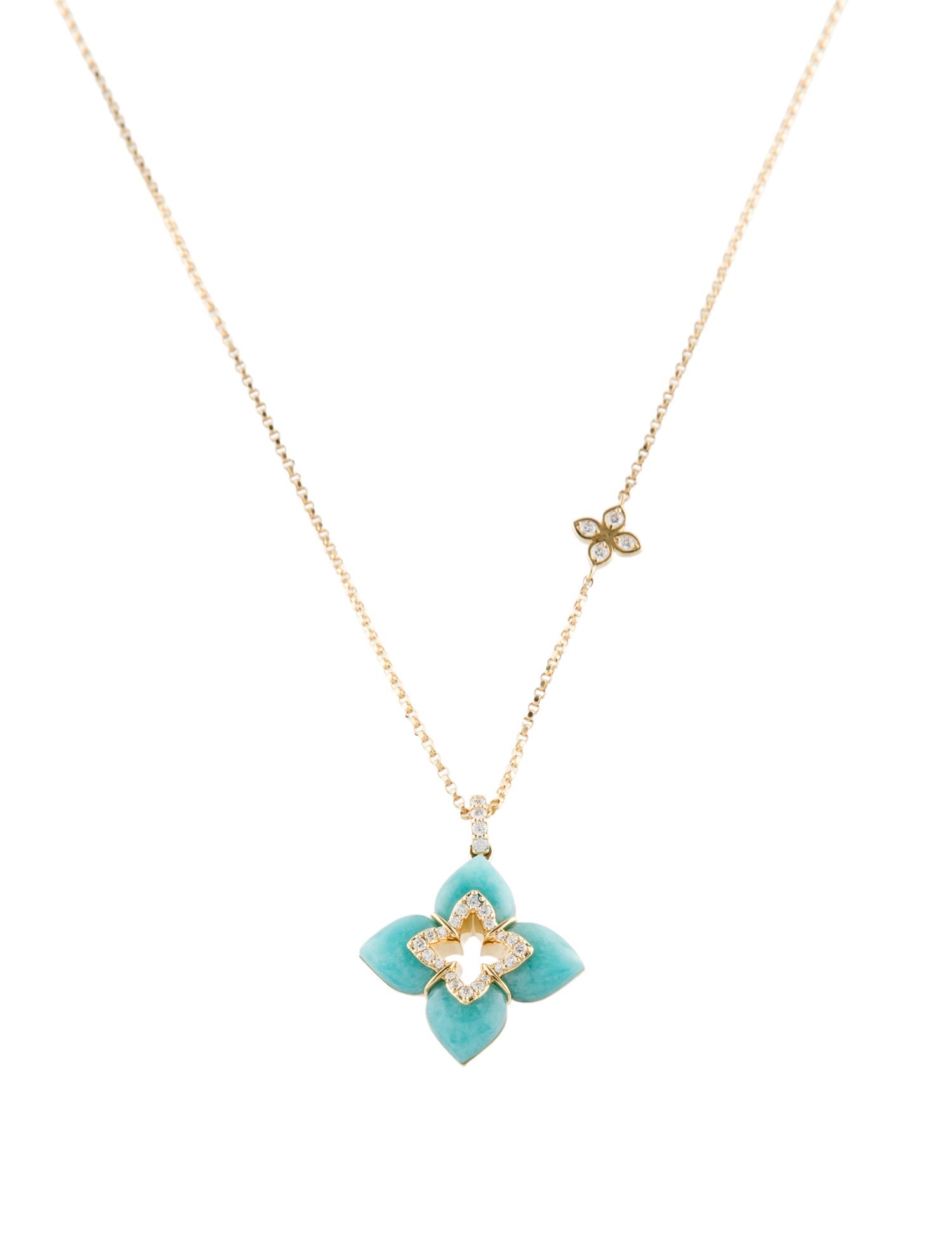 Roberto Coin 18K Amazonite & Diamond Venetian Princess Pendant Necklace