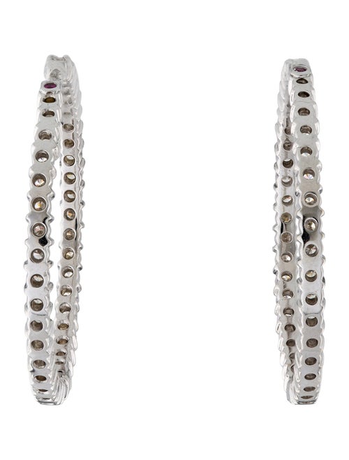 Roberto Coin 18K 3.46ctw Diamond Inside Out Hoop Earrings