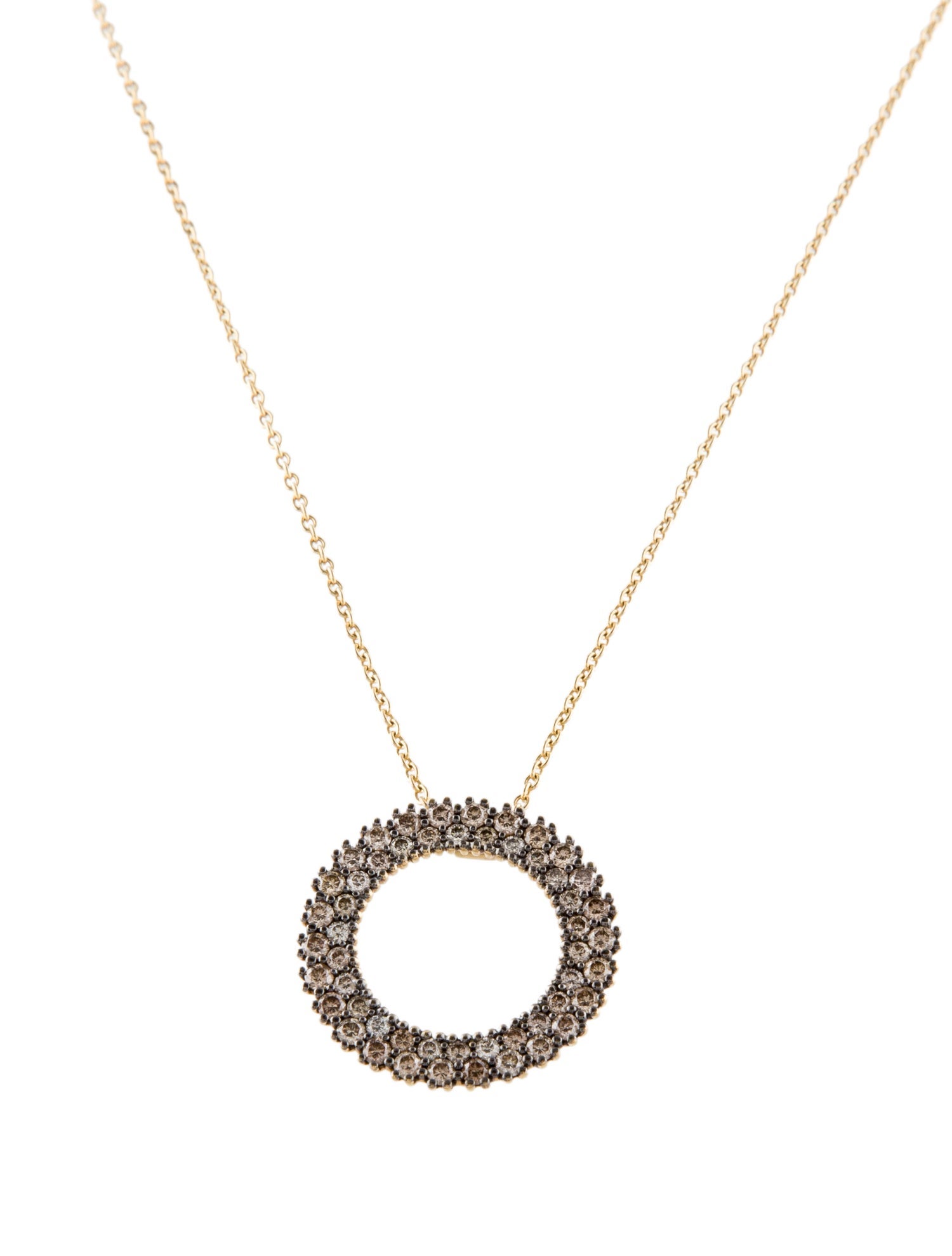 Roberto Coin 18K Diamond Circle Pendant Necklace