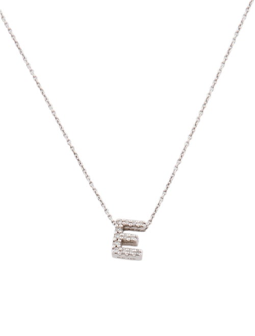 Roberto Coin 18K Diamond Love Letter 'E' Necklace