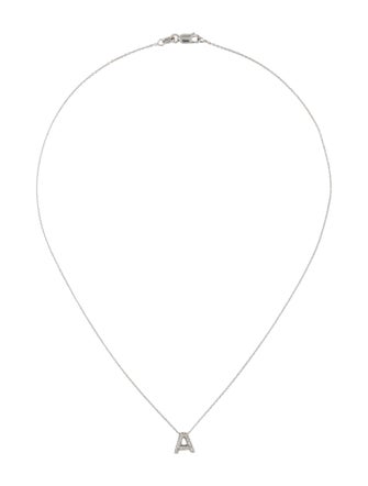 Roberto Coin 18K Diamond Love Letter 'A' Pendant Choker Necklace