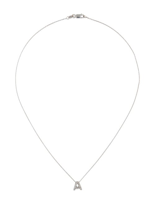 Roberto Coin 18K Diamond Love Letter 'A' Pendant Choker Necklace