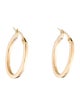 Roberto Coin 18K Petite Square Edged Oval Hoop Earrings