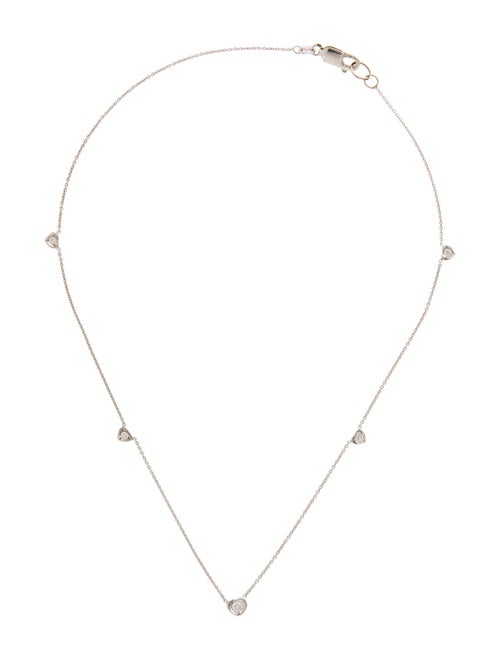 Roberto Coin 18K Diamond Heart Station Necklace